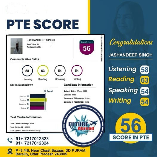 PTE Student at Future abroad Bareilly